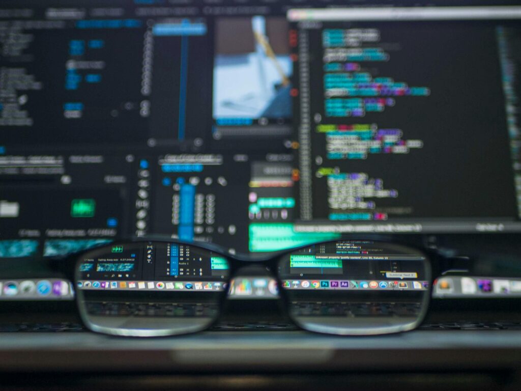 screen and glasses